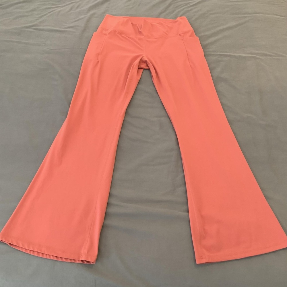 Avia Leggings Womens XL 16/18 Pink Flare High Rise Pockets Yoga Activewear Pants